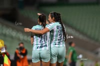 Foto gol Lía, Lia Romero, Frida Cussin