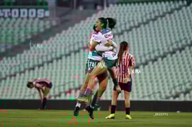 festejo de gol, Mayra Santana, Lia Romero @tar.mx