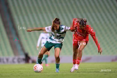 Kimberli Gómez, Nubia Estrada | Santos Laguna vs Necaxa femenil