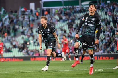 festejo gol, Bruno Barticciotto | Santos Laguna vs Atlas J8