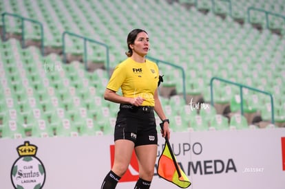 Melanie Villavicencio, árbitro | Santos Laguna vs Chivas Guadalajara femenil