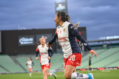 festejo de gol, Esbeydi Salazar | Santos Laguna vs Chivas Guadalajara femenil