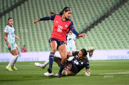 Gabriela Herrera, Aerial Chavarin | Santos Laguna vs Cruz Azul femenil