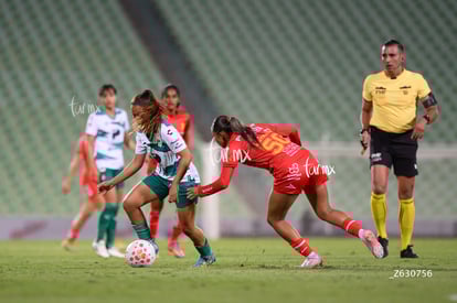 Kimberli Gómez, Nubia Estrada | Santos Laguna vs Necaxa femenil