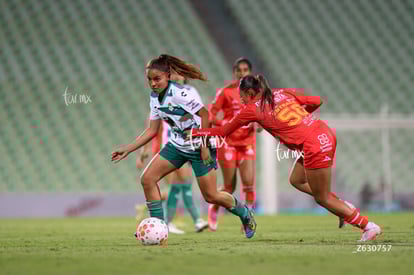 Kimberli Gómez, Nubia Estrada | Santos Laguna vs Necaxa femenil