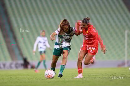 Kimberli Gómez, Nubia Estrada | Santos Laguna vs Necaxa femenil