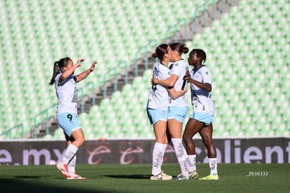 celebran gol, Chinwendu Ihezuo, Myra Delgadillo, Verónica Co | Santos Laguna vs Pachuca femenil