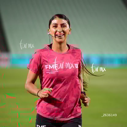 Fernánda Juárez, árbitra | Santos Laguna vs Puebla femenil