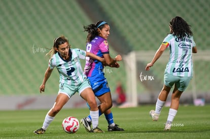 Doménica Rodríguez, Diana Evangelista, Marianne Martínez | Santos Laguna vs Rayadas J13