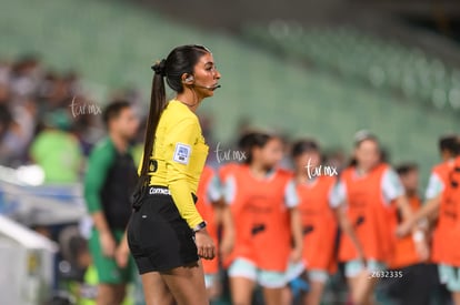 Fernanda Juárez, árbitro | Santos Laguna vs Rayadas J13