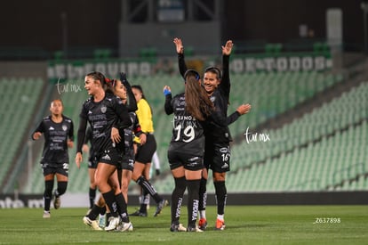 festejo de gol, Mariana Ramos, Samantha Calvillo | Santos vs Necaxa femenil