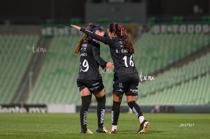 festejo de gol, Mariana Ramos, Samantha Calvillo | Santos vs Necaxa femenil