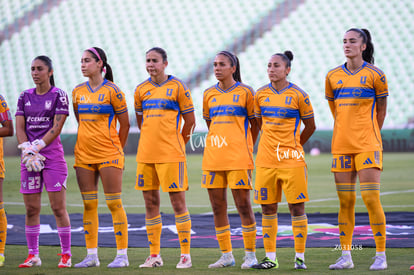 Itzel González, Diana Ordoñez, Sandra Mayor, Greta Espinoza, | Santos vs Tigres femenil