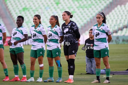 Areli Reyes, Sandra Nabweteme, Kimberli Gómez, Doménica Rodr | Santos vs Tigres femenil