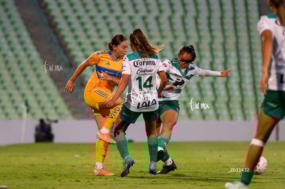 Anika Rodríguez, Mayra Santana, Kimberli Gómez | Santos vs Tigres femenil